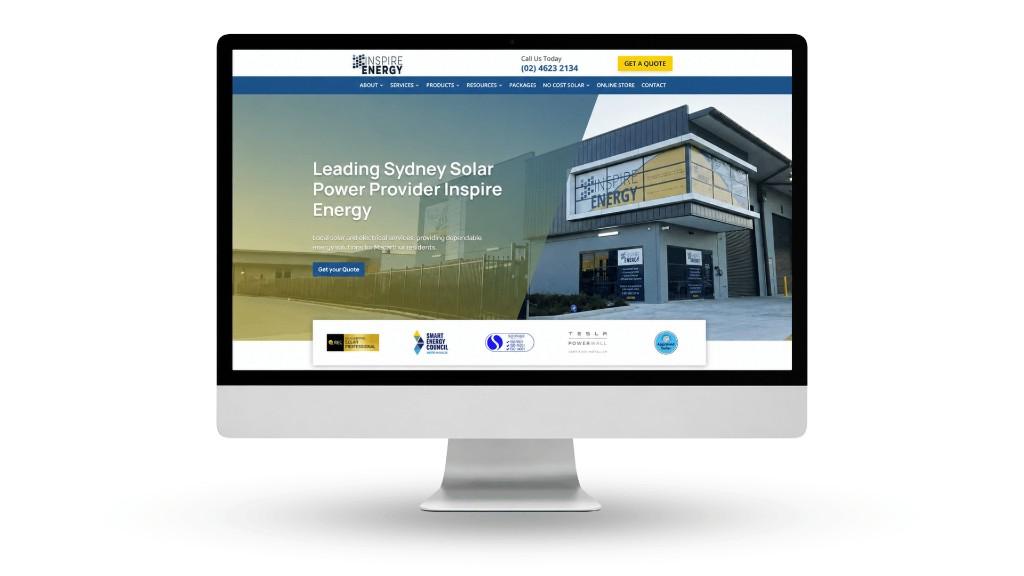 Desktop website preview for a professional services business